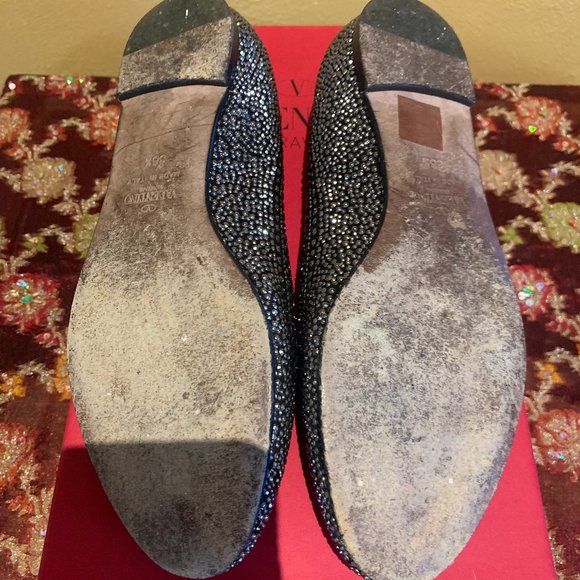 Valentino Black Crystal loafer flats sz. 36 / 6 - Picture 3 of 5